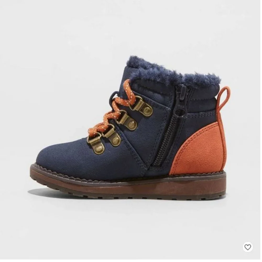 Toddler Boys RykerCombat‎ Lace-Up Boots Navy - Cat & Jack